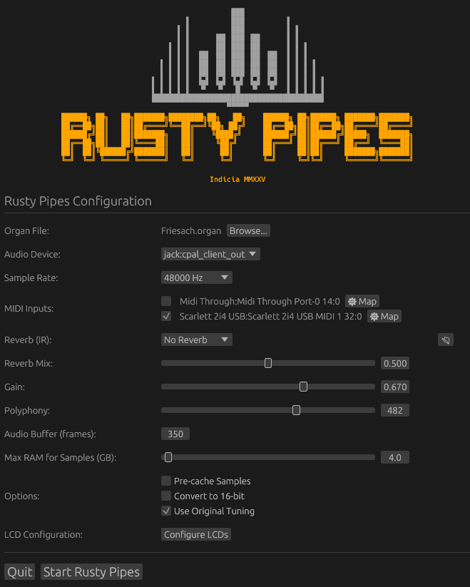 Config Dialog Vertical